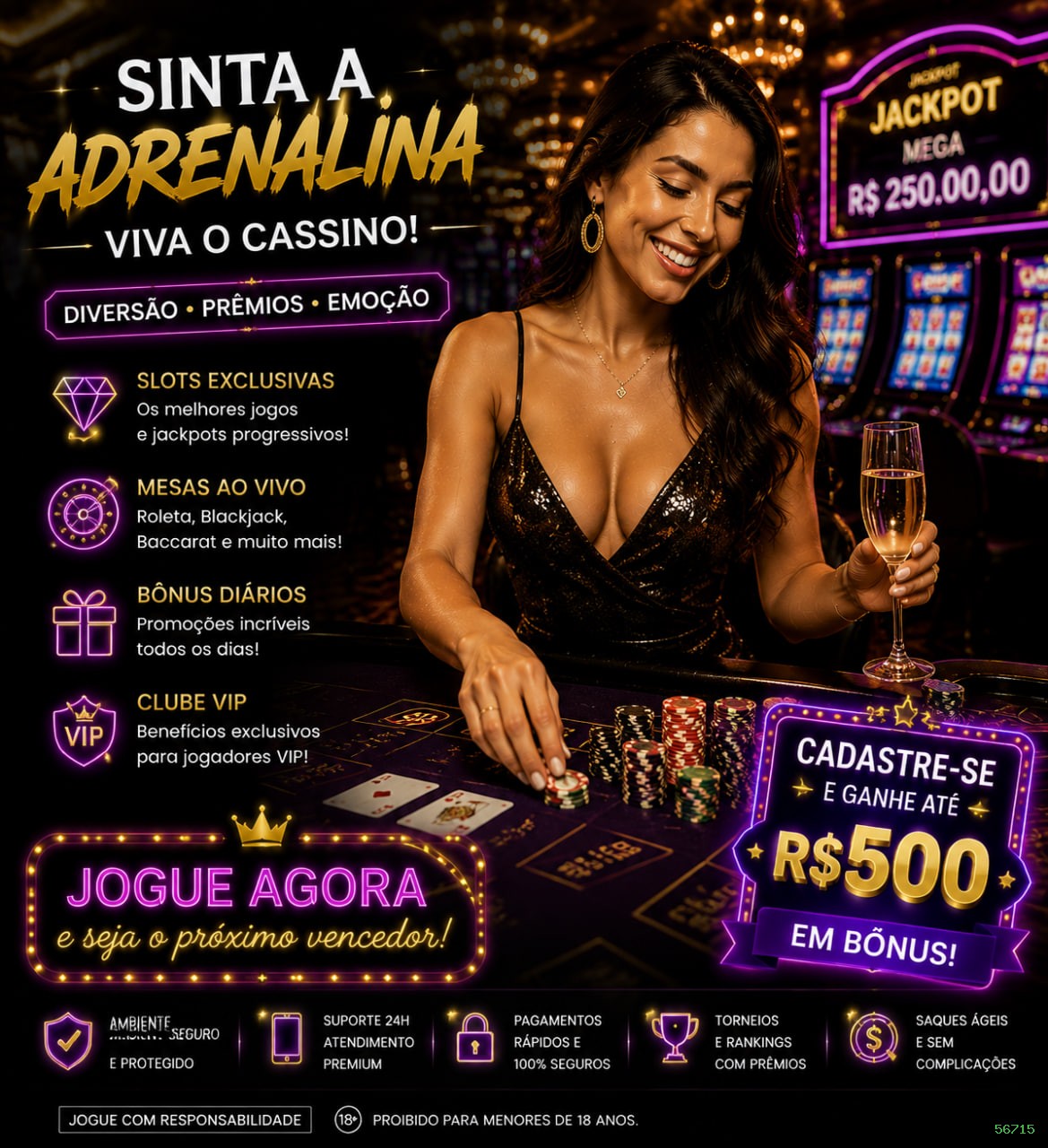 56715 - Plataforma Líder de Apostas Online no Brasil com Jogos Exclusivos