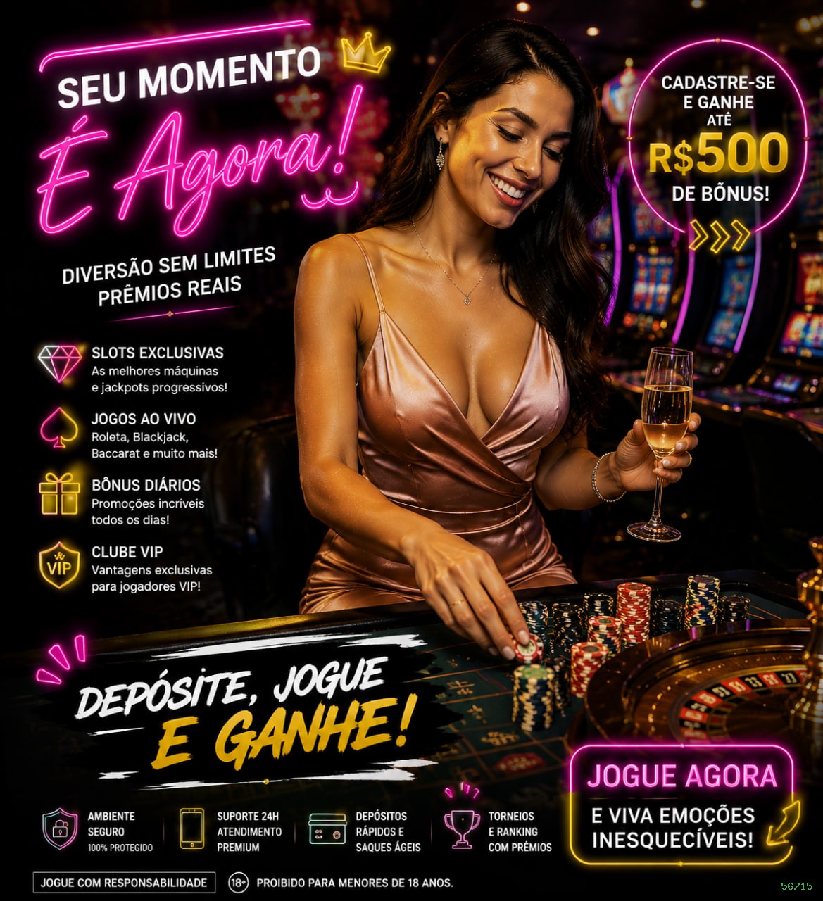 Coleção Premium de Slots 56715 - NetEnt, Pragmatic Play, Evolution